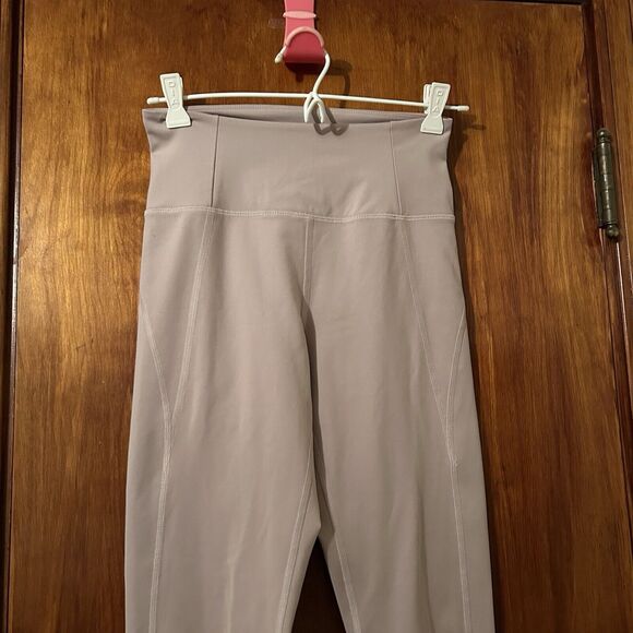 Girlfriend Collective Leggings Tan Latte Light Brown Small 7/8 High Rise Active - Picture 5 of 9